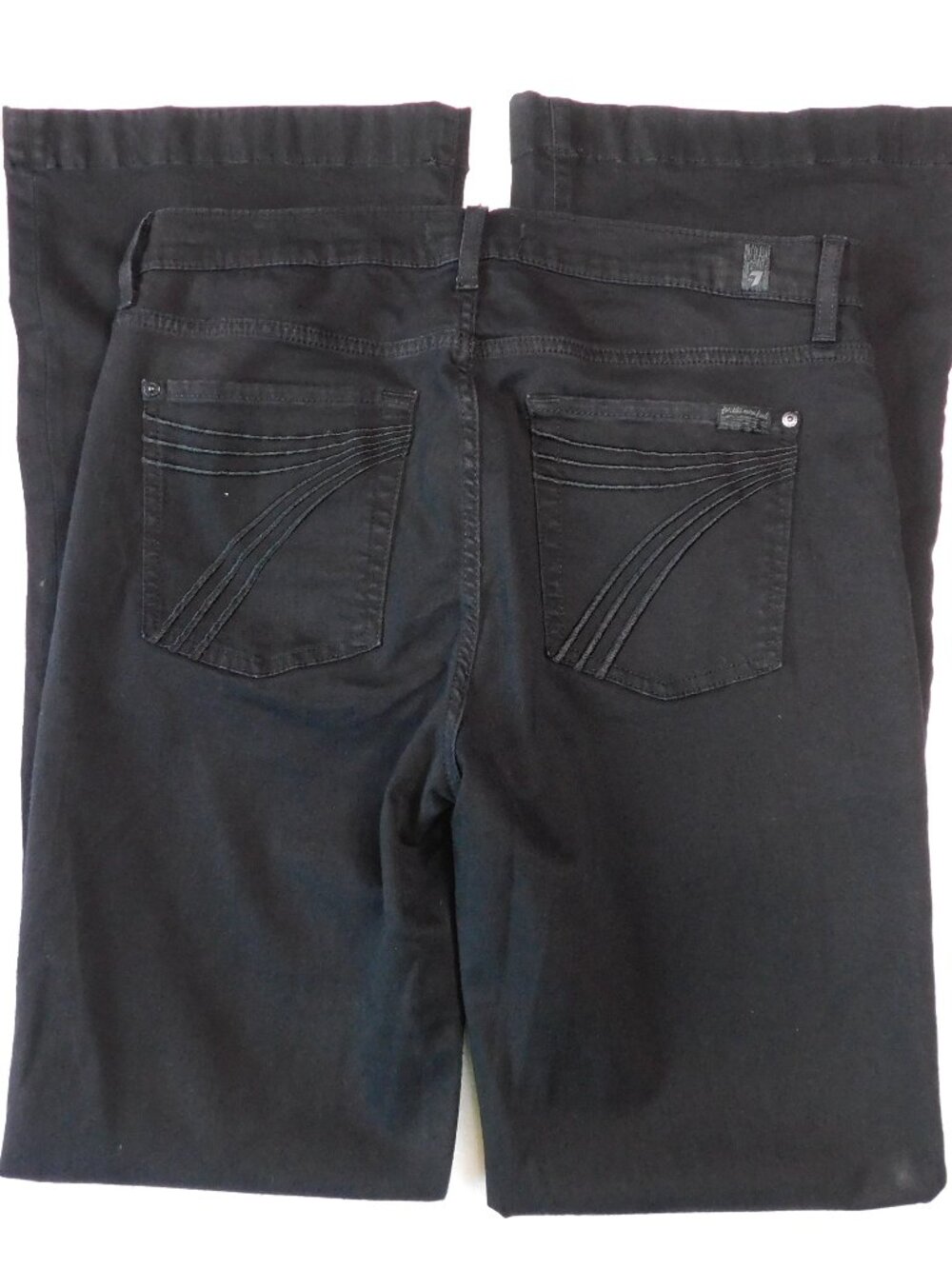 7FAM Black Night Dojo Flare Jeans | Rodeo | Stretchy | EUC | 32